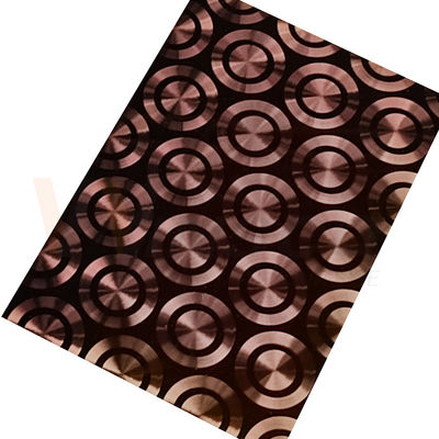 গুণ  Rose Gold Decorative Stainless Steel Sheet Metal PVD Color CD Polishing 3D Laser Cold Rolled কারখানা