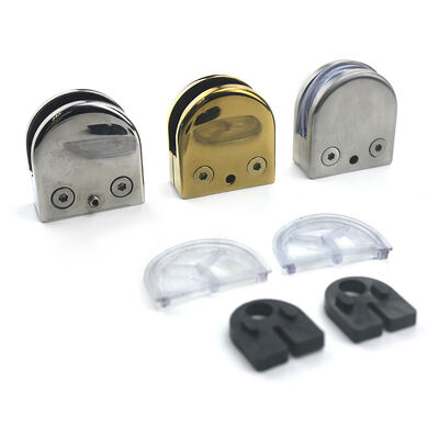 গুণ  Stainless Steel Glass Railing Clamp Bracket - Corrosion Resistant with Multiple Finishes for Frameless Glass Panels কারখানা