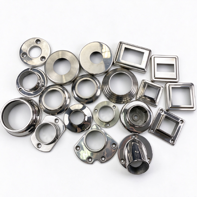গুণ  201/304/316 Stainless Steel Railing Decorative Cover, Post Base Flange Cover for Handrail Balustrade কারখানা