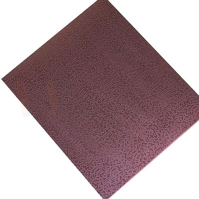 1500mmx300mm আলংকারিক স্টেইনলেস স্টীল শীট রোজ রেড স্টোন প্যাটার্ন খোদাই শেষ