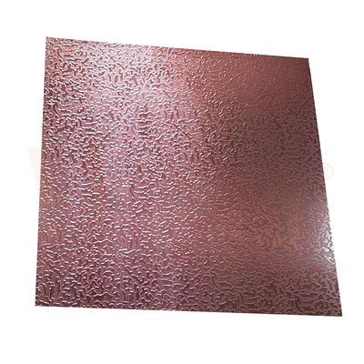 1500mmx300mm আলংকারিক স্টেইনলেস স্টীল শীট রোজ রেড স্টোন প্যাটার্ন খোদাই শেষ