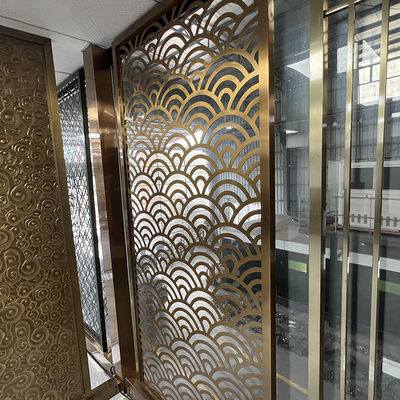 1219mmx2438mm স্টেইনলেস স্টিল স্ক্রীন পার্টিশন আইনক্স ডিভাইডার 201 304 316