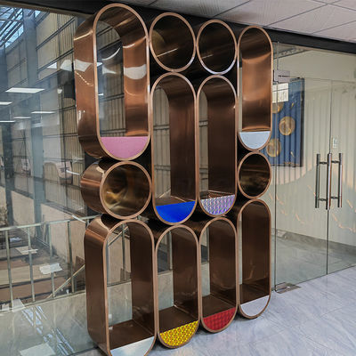 2000mm আর্ট স্টেইনলেস স্টিল স্ক্রিন পার্টিশন