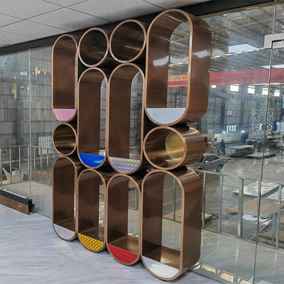 2000mm আর্ট স্টেইনলেস স্টিল স্ক্রিন পার্টিশন