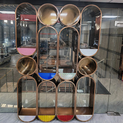 2000mm আর্ট স্টেইনলেস স্টিল স্ক্রিন পার্টিশন