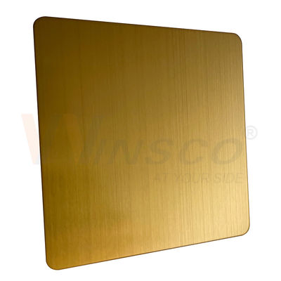 1219mmx2438mm JIS 201 304 316 টাইটানিয়াম গোল্ড স্টেইনলেস স্টীল হেয়ারলাইন শীট