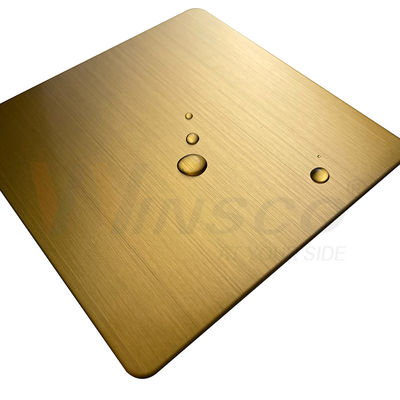 1219mmx2438mm JIS 201 304 316 টাইটানিয়াম গোল্ড স্টেইনলেস স্টীল হেয়ারলাইন শীট