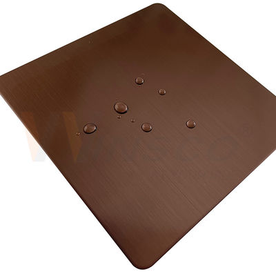 জিবি 201 304 316 হেয়ারলাইন স্টেইনলেস স্টীল শীট ব্রাউন PVD রঙ কাস্টমাইজড গ্রহণ করুন