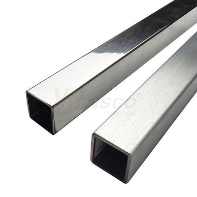 SUS 201 304 316 20mmx20mm আকার স্টেইনলেস স্টীল বর্গক্ষেত্র পাইপ 0.6mm-2.0mm দেয়াল পুরু ইনক্স টিউব আয়না সাটিন পৃষ্ঠ