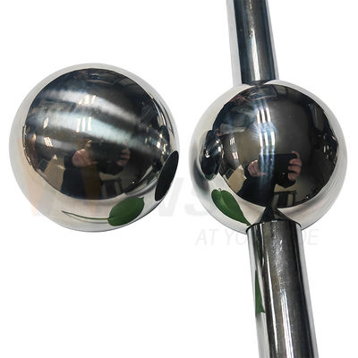 AISI 201 304 SS হ্যান্ড্রেল সজ্জা ফিটিং 51mm 60mm ব্যাসার্ধ স্টেইনলেস স্টীল 19mm বৃত্তাকার পাইপ জন্য খালি বল