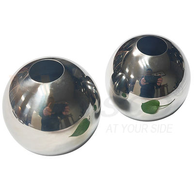 AISI 201 304 SS হ্যান্ড্রেল সজ্জা ফিটিং 51mm 60mm ব্যাসার্ধ স্টেইনলেস স্টীল 19mm বৃত্তাকার পাইপ জন্য খালি বল