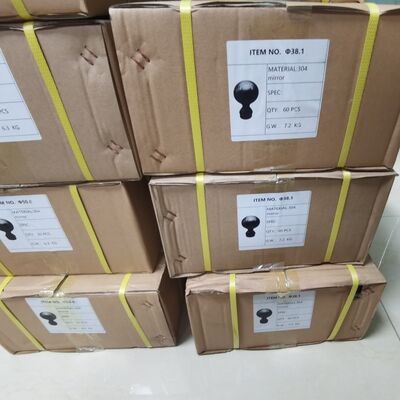 গ্রেড 304 316 ইনঅক্স সিঁড়ি ফিটিং 80mm Dia স্টেইনলেস স্টীল ডেকোরেটিভ রেলিং বল জন্য 50.8mm 2 ইঞ্চি বৃত্তাকার টিউব