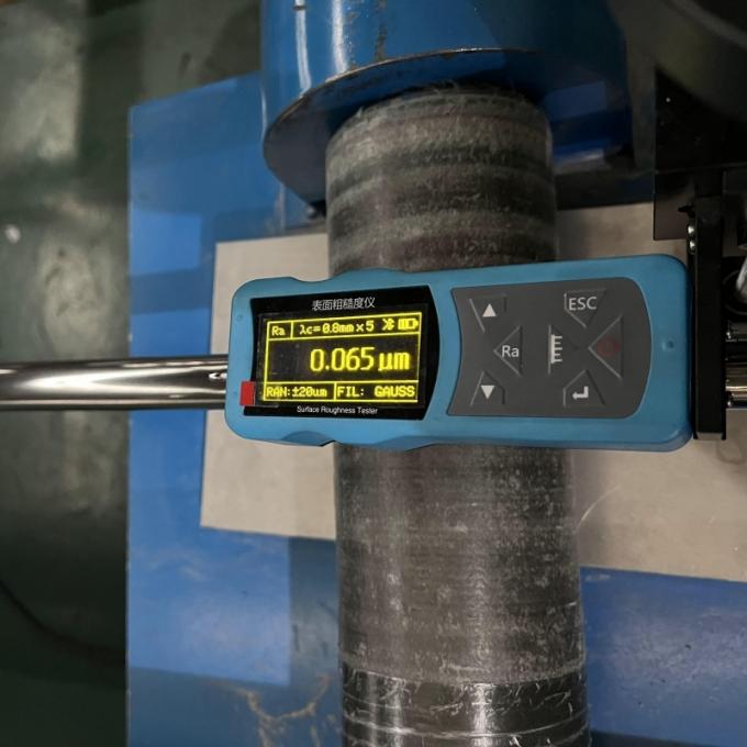 Surface roughness test for stainless steel tube, roughness tester measuring mirror polished pipe Ra 0.065μm