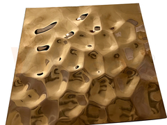 SS মিরর হলুদ ব্রোঞ্জ বড় মৌচাকের এমবসড শীট