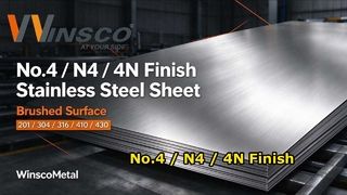Winsco মেটাল স্টেইনলেস স্টীল শীট No.4 ফিনিশ | N4 4N ব্রাশড শীট 201 304 316 410 430