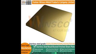 Winsco গোল্ড পুঁতি বিস্ফোরিত টাইটানিয়াম এসএস পুঁতি বিস্ফোরিত স্টেইনলেস স্টীল